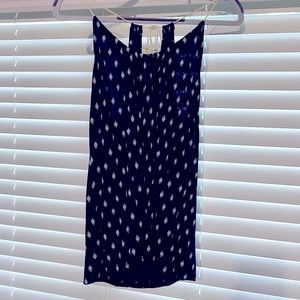 Black top with white flowers